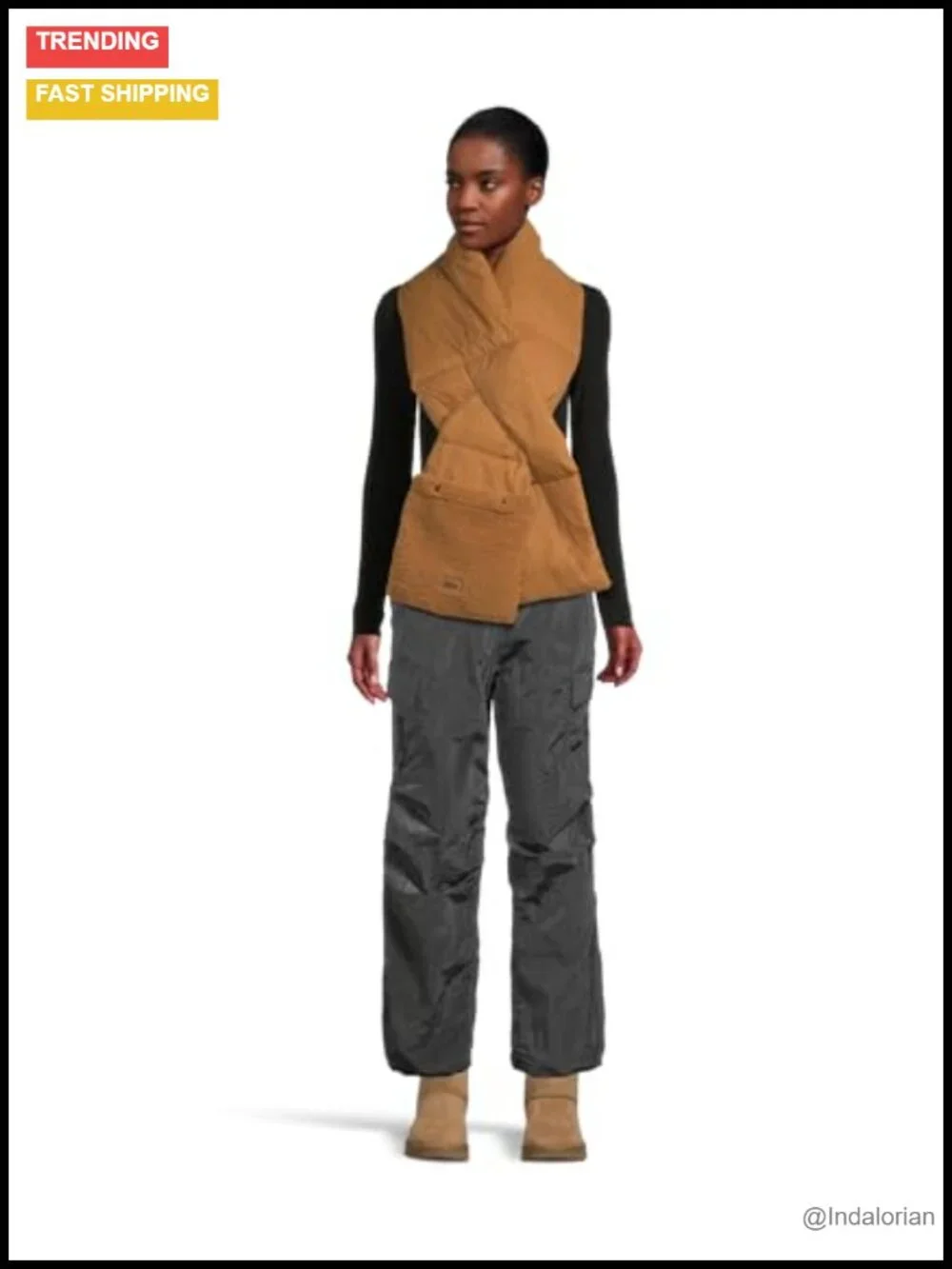 Women's Packable Scarf Lightweight Recycled Nylon